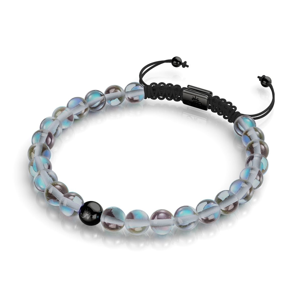 Milchstraße | Rotguss | Galaxie Glas Makramee Perlen Armband
